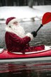 santa claus on a boat