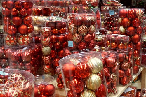 Christmas Decorations In An Interior Decoration Shop Spiral Tube