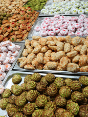 Wall Mural - pastries and cookies made with sweet almond paste a