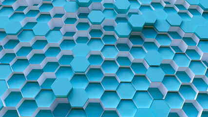 Wall Mural - scifi technology hexagon pattern background