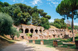 Palatine hill ancient ruins in Rome, Italy