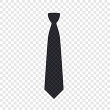 Black Tie Icon. Flat Illustration Of Black Tie Vector Icon For Web Design