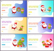 Merry Christmas Santa Claus and Elf Winter Holiday