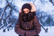 © Mihail - young female frost  girl feeling cold outdoors on a winter season f