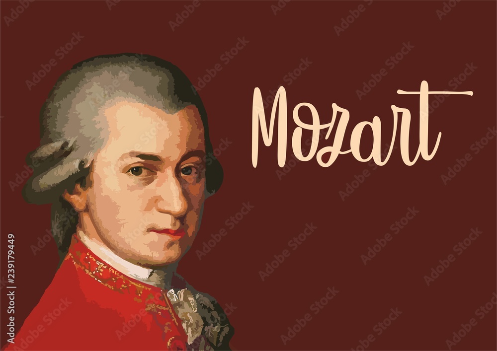 Mozart background - obrazy, fototapety, plakaty 