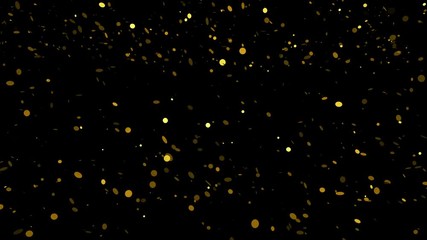 Wall Mural - golden confetti with alpha mask to create a fabulous and magical atmosphere. looped