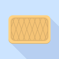 Wall Mural - Striped biscuit icon. Flat illustration of striped biscuit vector icon for web design