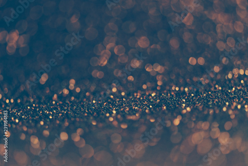 Fotografía Blur neon gold and blue light circle background.