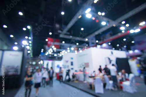 Obraz na plátne  Abstract blur Expo,Large room for the event.Exhibition