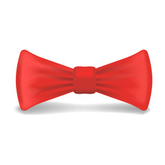 Wall Mural - Red bowtie icon. Realistic illustration of red bowtie vector icon for web design