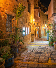 Narrow Street In The Old Town Of Jaffa