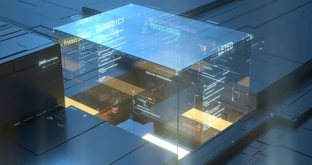 Digital background,Data code.Computer code,Abstract information 4k UHD Seamless loop. Animated digital background loop with abstract data representation