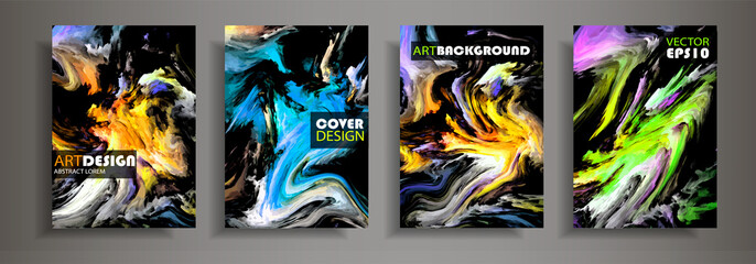 Modern design A4.Abstract marble texture of colored bright liquid paints.Splash neon acrylic paints.Used design presentations, print,flyer,business cards,invitations, calendars,sites, packaging,cover.