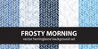 Herringbone pattern set Frosty Morning. Vector seamless parquet backgrounds