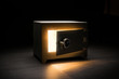 © fergregory - Steel bank safe on a dark background