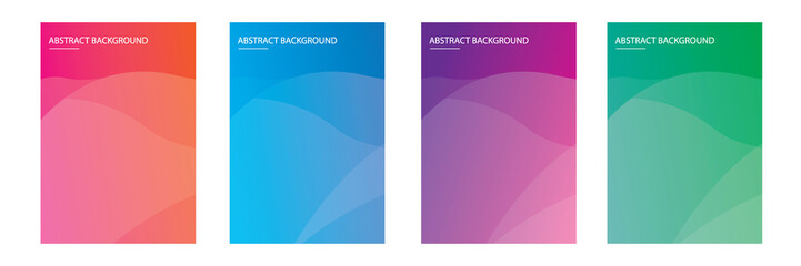 set of  modern abstract background with soft gradient color