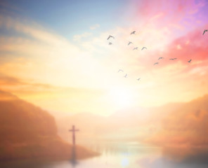 Wall Mural - christmas concept: cross of christ jesus
