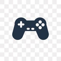 Wall Mural - Gamepad vector icon isolated on transparent background, Gamepad  transparency concept can be used web and mobile