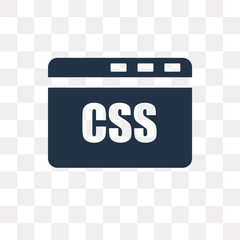Css vector icon isolated on transparent background, Css  transparency concept can be used web and mobile