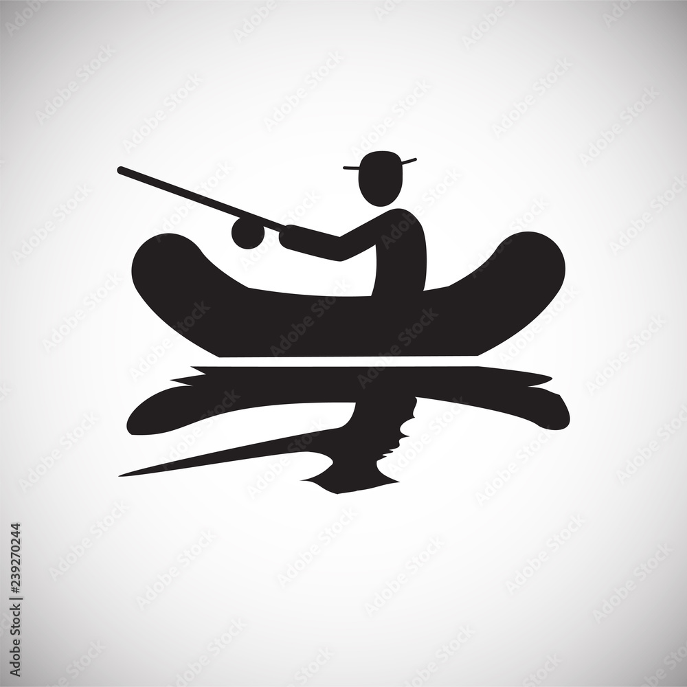 Fisherman icon on white background for graphic and web design, Modern ...