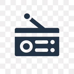 Wall Mural - Radio vector icon isolated on transparent background, Radio  transparency concept can be used web and mobile