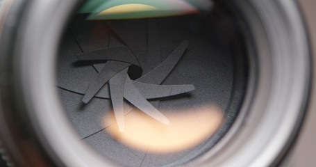 Adjusting Camera lens aperture