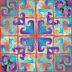 Aufkleber - Vector mosaic art pattern. Vector mosaic image