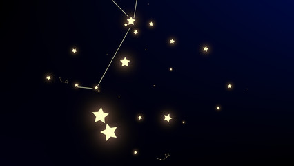 Wall Mural - constellation map. magic cosmic sky with many stars. astronomical print. dark galaxy pattern. vector