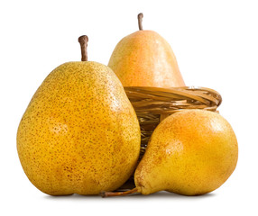 Wall Mural - isolated image of a pear closeup