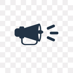 Wall Mural - Megaphone vector icon isolated on transparent background, Megaphone  transparency concept can be used web and mobile