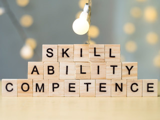 skill ability competence, business words quotes concept
