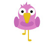 Bird Flamingo Cute Animal Cartoon Character For Kids