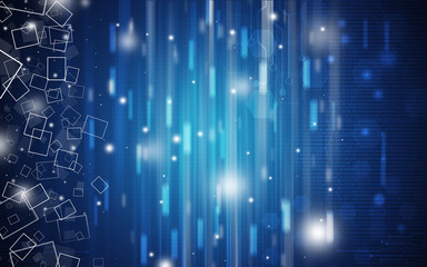 Wall Mural - blue technology background and abstract digital tech circle.copy space.