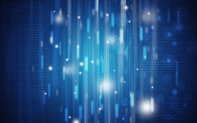 Wall Mural - blue technology background and abstract digital tech circle.copy space.