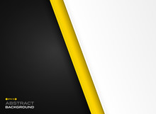 Abstract Of Futuristic Technology Yellow Black White Background.