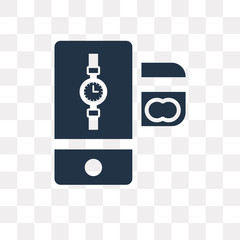 Smartphone vector icon isolated on transparent background, Smartphone  transparency concept can be used web and mobile