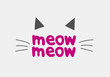 Cat Face Logo Vector Icon Brand Design