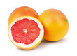 Ripe juicy grapefruit on a white background