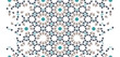 Tile seamless vector pattern. Geometric halftone pattern with color arabesque disintegration or breaking