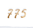 © Eigens - Gold Number 775 with Snow on white background