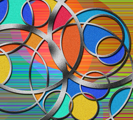 Wall Mural - Abstract circles