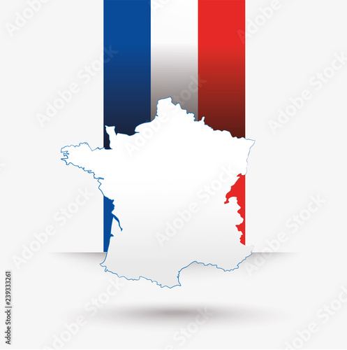 Carte De France Et Drapeau Francais Vierge Stock Vector Adobe Stock Carte De France Et Drapeau Francais Vierge Stock Vector Adobe Stock
