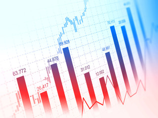 Stock market or forex trading graph in graphic concept