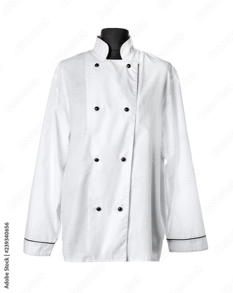 Uniform of professional chef on white background