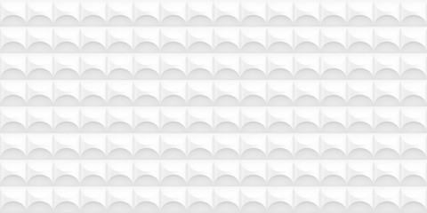 Wall Mural - Volume realistic vector cylinder texture, light geometric seamless tiles pattern, design white background for you projects