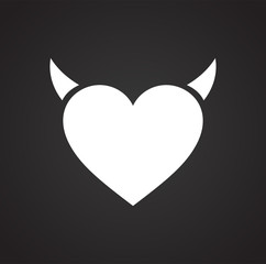 Heart with thorns icon on black background for graphic and web design, Modern simple vector sign. Internet concept. Trendy symbol for website design web button or mobile app