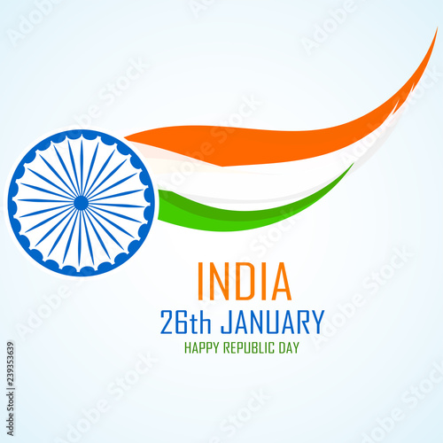 Indian Republic Day Poster Banner With Text 26 January Vector