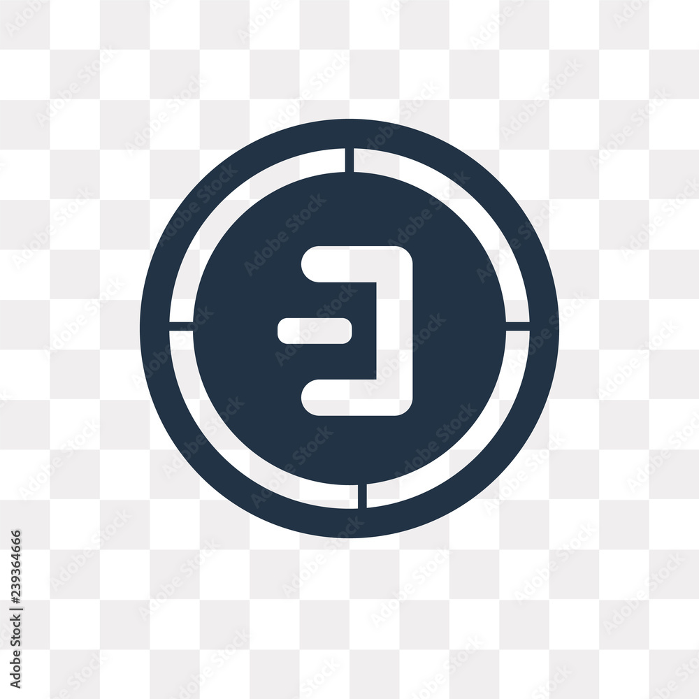 Dash vector icon isolated on transparent background, Dash transparency ...
