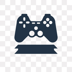 Sticker - Gamepad vector icon isolated on transparent background, Gamepad  transparency concept can be used web and mobile