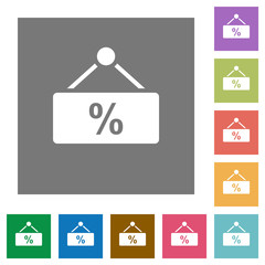 Poster - hanging discount table square flat icons